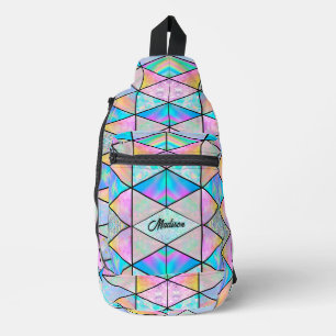 Elegant holografisch farbenfroh crossbody bag