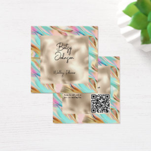 Élégant Holographique et Carte de visite Pearl Foi