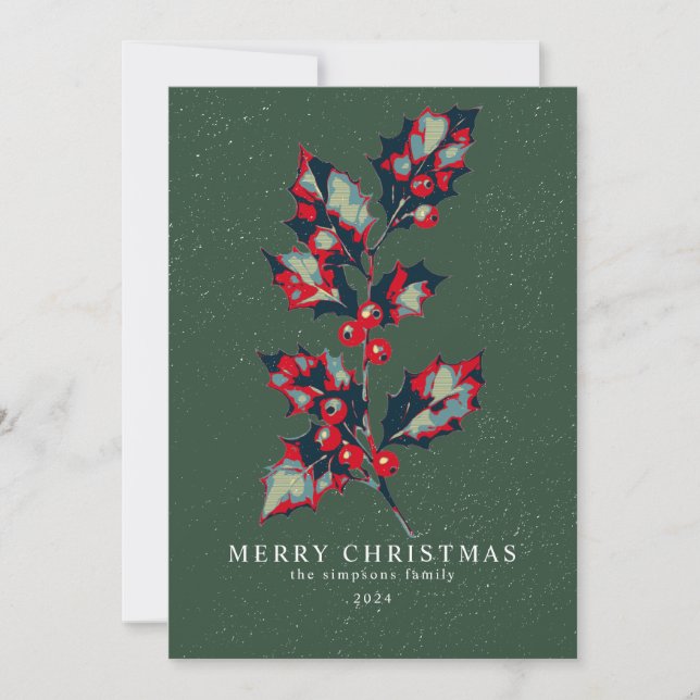Elegant Hope Poster Holly Berry Weihnachten (Vorderseite)