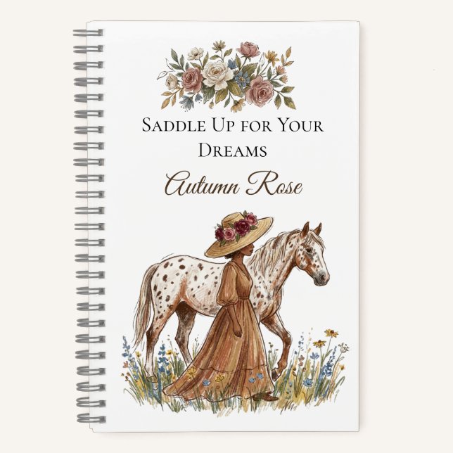 Elegant Horse Lover Notizbuch (Vorderseite)