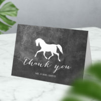 Elegant Horse Wedding Thank You