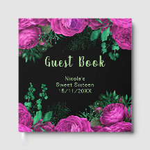 Elegant Hot Pink Flowers Sweet Sixteen