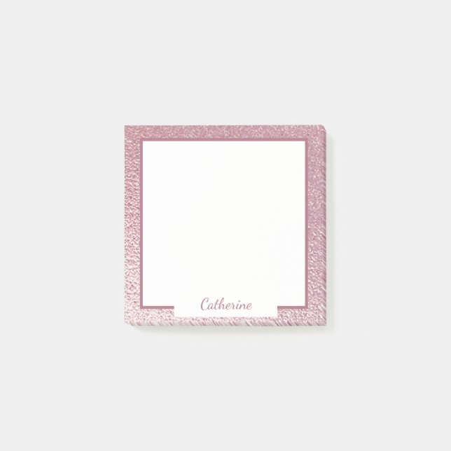 Elegant Hot Pink Lavender Metallic Shine Post-it Klebezettel (Vorderseite)