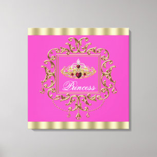 Elegant Hot Pink Princess Canvas Print Leinwanddruck