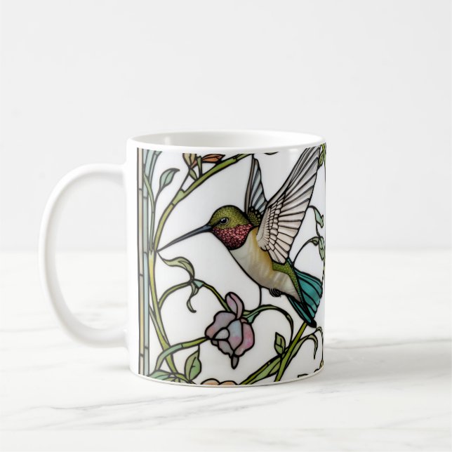 Elegant hummingbird artwork botanical boho chic kaffeetasse (Links)