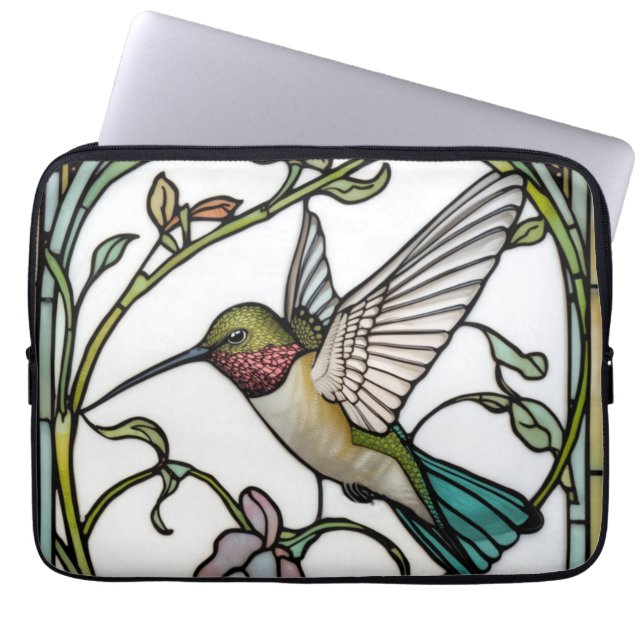 Elegant hummingbird artwork botanical boho chic laptopschutzhülle (Vorderseite)