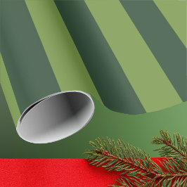 Elegant Hunter Green Garden Green Stripe Geschenkpapier