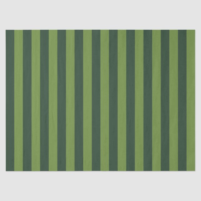 Elegant Hunter Green Garden Green Stripe Seidenpapier (Vorderseite)