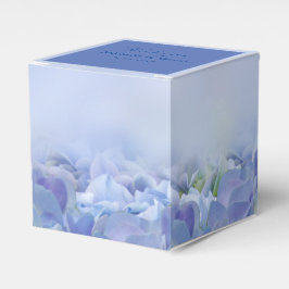 Elegant Hydrangea Blue Florals Gastgeschenk Hochze Geschenkschachtel
