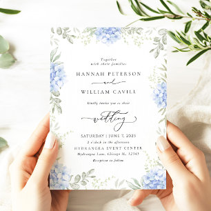 Elegant Hydrangea Floral Wedding Einladung