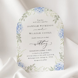 Elegant Hydrangea Floral Wedding Invitation Einladung