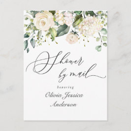 Elegant Hydrangea Rose Brautparty per Post Postkarte