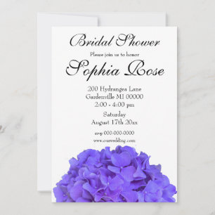 Elegant Hydrangeas Lavender lila Brautparty Einladung