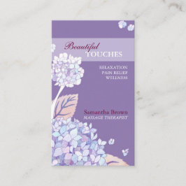 Elegant Hydrangeas Wellness-Center Salon Visitenkarte