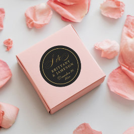 Elegant I Do Wedding Save the Date Umschlag Aufkle Runder Aufkleber