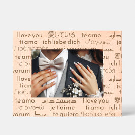 Elegant "I Liebe You" in internationalen Sprachen Geätzte Rahmen