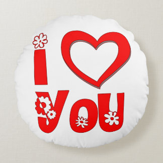 Elegant I Love You Kissen | Minimalist Rot 