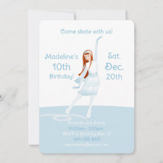 Elegant Ice Skating Party Invitation Einladung