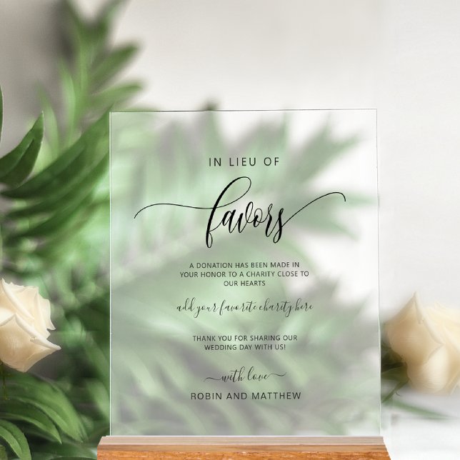 Elegant im Mattierten Stil der Liebhaber Hochzeit Acrylschild (Von Creator hochgeladen)