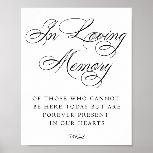 Elegant in der Liebe Erinnerung Schwarze Kalligrap Poster (Vorne)