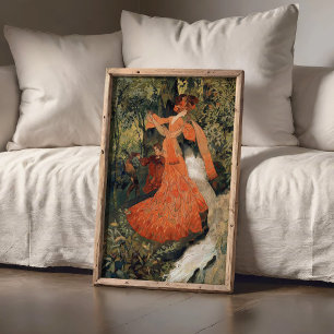 Elegant in der Nähe eines Frühlings, Vintag Poster