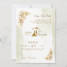 Elegant in Elfenbein, Gold und Grüne Hochzeit Einl