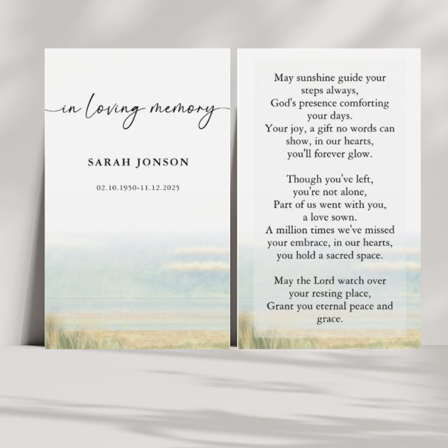 Elegant in Love Memory Funeral Gedenkgebet (Von Creator hochgeladen)