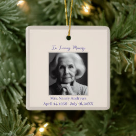 Elegant in Love Memory Funeral Memorial Keramikornament