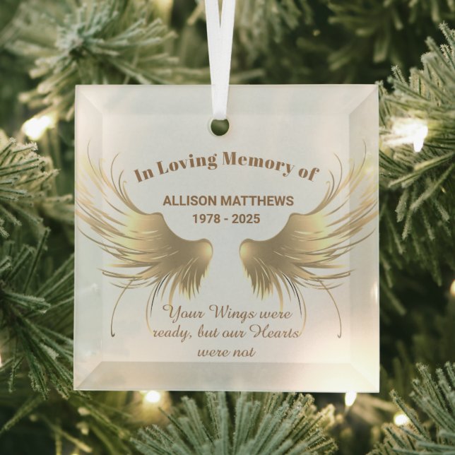Elegant in Love Memory of Memorial Ornament Aus Glas (Insitu)