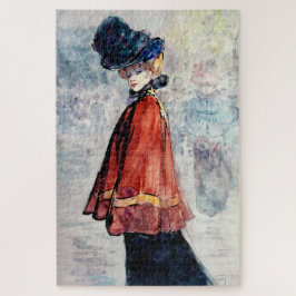 Elegant in roter Landschaftsmalerei von Henry Somm