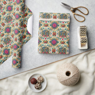 Elegant ineinander verschlungene Ringe Hochzeitsge Geschenkpapier