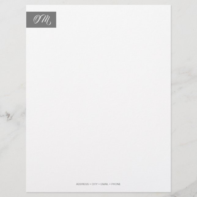 Elegant Initials Stationery Briefbogen (Vorderseite)