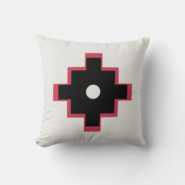 Elegant Inka Cross Geometric Design Kissen (Vorderseite)
