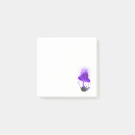 Elegant Inky Cap glühend Lila Pilz Post-it Klebezettel