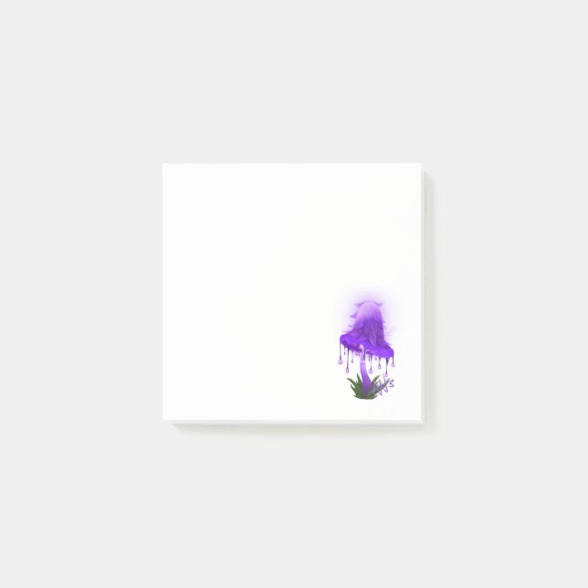 Elegant Inky Cap glühend Lila Pilz Post-it Klebezettel (Vorderseite)