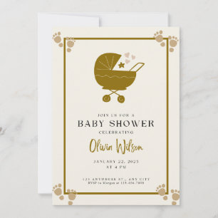 Élégant Invitation Baby shower