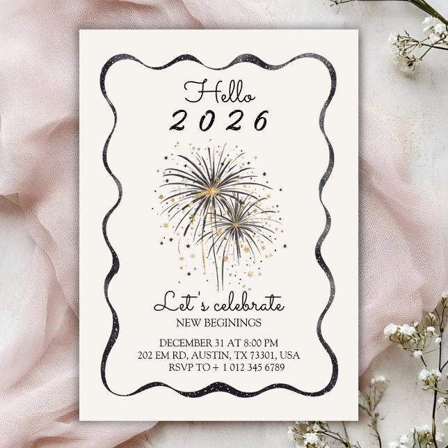 Elegant invitation card for a 2026 new year  einladung (Von Creator hochgeladen)