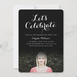 Élégant Invitation de diplôme de script