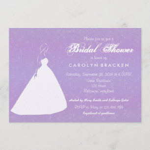Élégant Invitation de la Fête de l'mariée Lavender