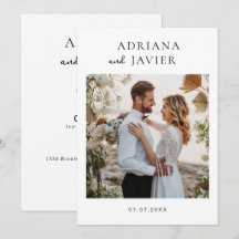 Élégant Invitation de mariage moderne minimaliste