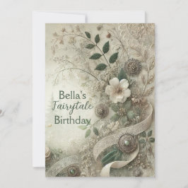 Élégant Invitation Floral Party d'inspiration Vint