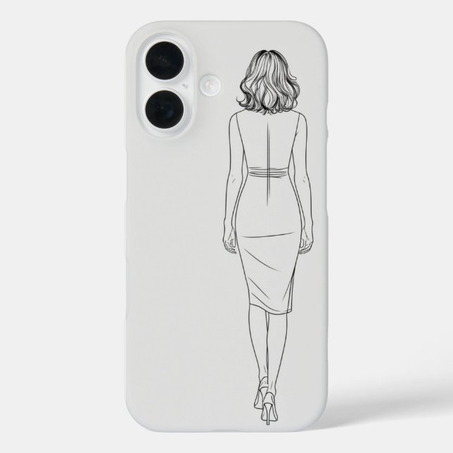 Elegant iPhone 16 Case - Stilvolles Geschenk für F (Rückseite)