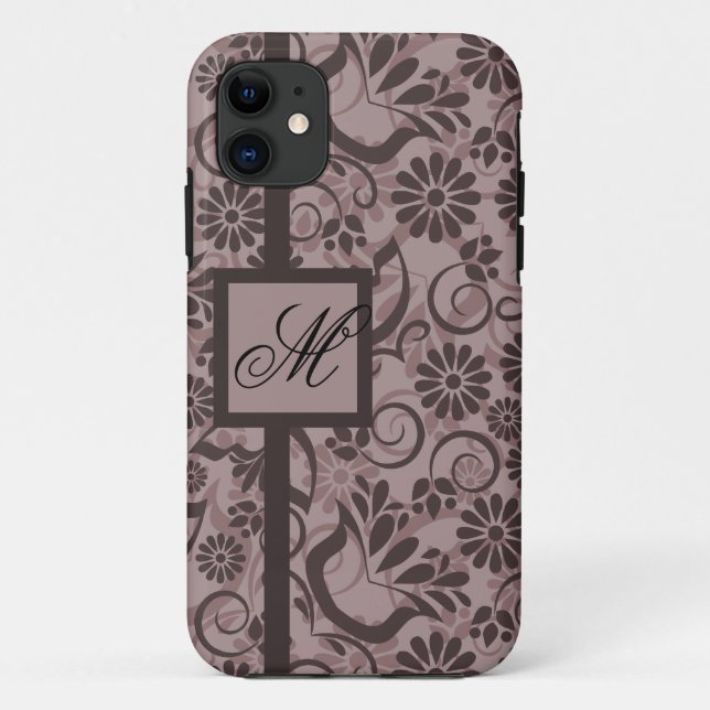 Élégant iPhone 5 Coque avec Monogramme (Dos)