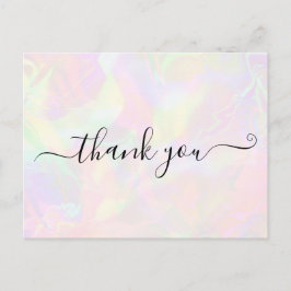 Elegant Iridescent Holographic Dankeschön Card Postkarte