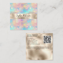 Élégant Iridescente et Carte de visite Pearl Foil