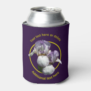 Elegant Iris Blume Personalisiert Dosenkühler