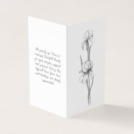 Elegant Iris Funeral Order of Service Program