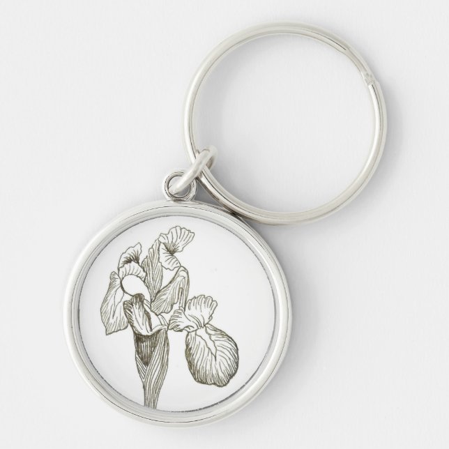 Elegant Iris Schlüsselanhänger (Vorne)