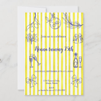 Elegant Italian Birthday  Einladung