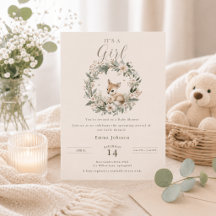 Elegant It's a Girl Baby Shower Florale Hirsch